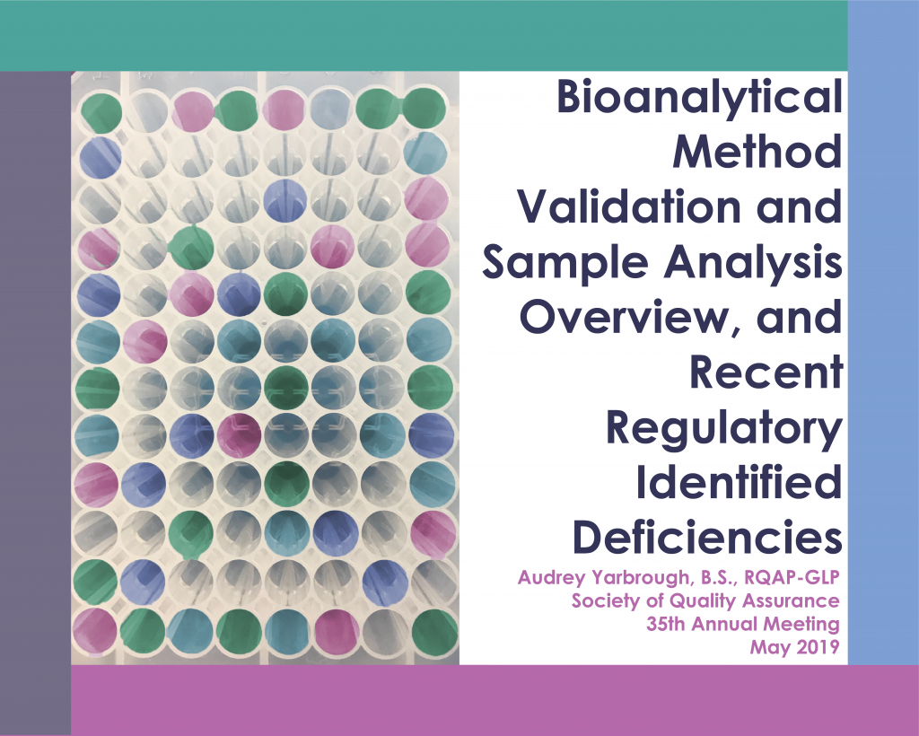 Society of Quality Assurance 35th Annual Meeting