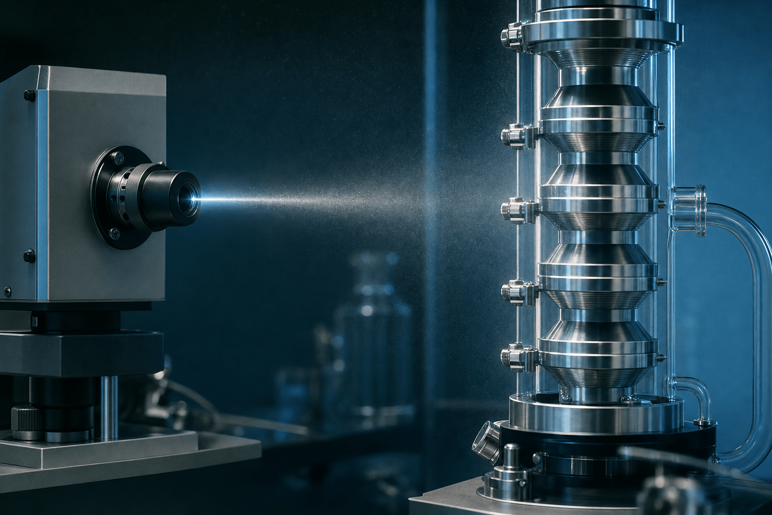 Precision aerosol characterization instrumentation used to verify particle size and delivered dose